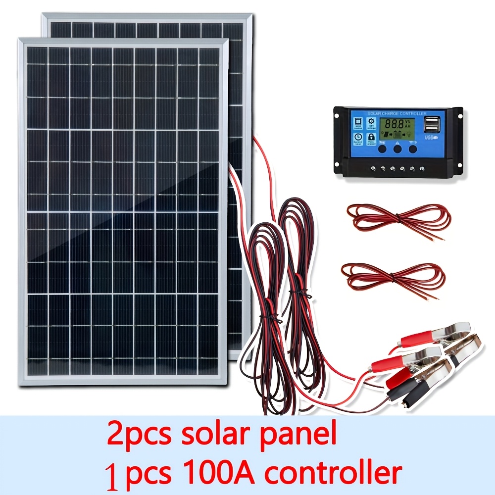Solar Pump Controller - 12V 태양광 패널 키트 1개/2개(100A 충전