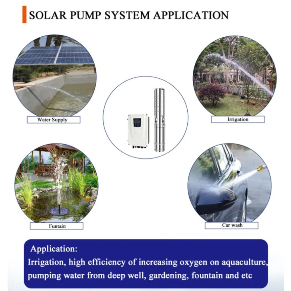 Solar Pump Controller - 3인치 태양광 심정용 수중 펌프 48V